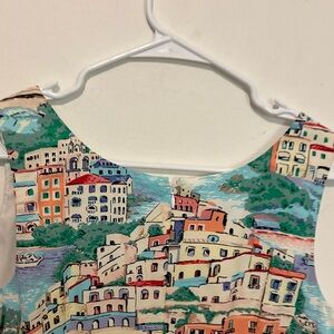 Talbots Multicolor Geometric Print Top